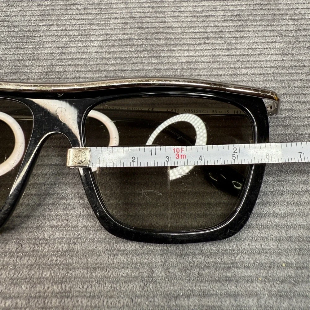 Victoria Beckham VBS94 C1 Y2k Sunglasses Black Silver Square Frame 56-15-140‎